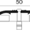 Порог А50 НЕ (серебро) 180 стыкоперекрывающий ,50мм