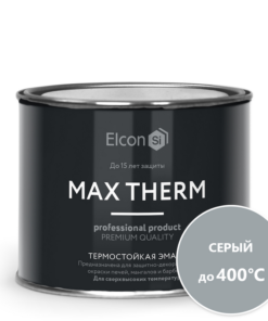 Эмаль термостойкая Elcon серая 0,4кг (400 градусов) 24шт/уп