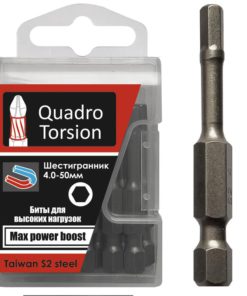 бита 1/4" шестигран. 3.0-50мм (10 шт./кор.) "Quadro Torsion" 440350