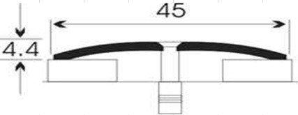 Порог А45 дуб беленый 90 стыкоперекрывающий ,45мм