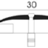 Порог А2 РЕ (бронза) 270 стыкоперекрывающий ,30 мм