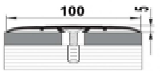 Порог А100 НЕ (серебро) 270 стыкоперекрывающий ,100 мм