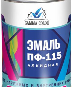 Эмаль черная ПФ 115 Gamma Color  1,8 кг 6шт/уп