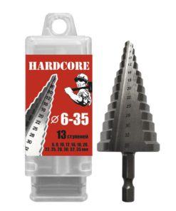 Сверло по металлу шаговое 6-35 мм (13 ступ.) "Hardcore" 142635