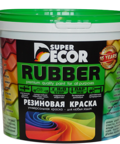 SUPER DECOR Резиновая краска №13 Гранат 1кг 6шт/уп