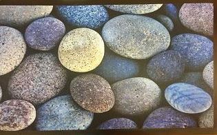 Коврик придверный с принтом "Морские камни" 45х75см (10)