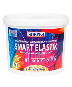 Шпатлевка-герметик для OSB SOPPKA Smart Elastik 1кг 12шт/уп