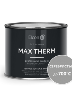 Эмаль термостойкая Elcon серебристая 0,4кг (700 градусов) 24 шт/уп