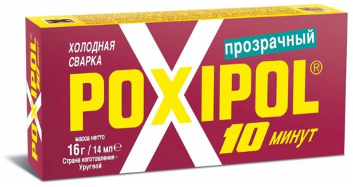 Клей прозрачный холодная сварка Poxipol 14мл 6шт/уп
