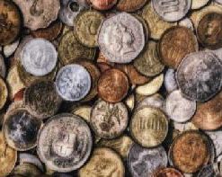 Коврик придверный велюр "Монетки" 45х75см (10)