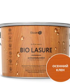 Водоотталкивающая пропитка для дерева Elcon Bio Lasure  осенний клен  (9л) 1шт/уп
