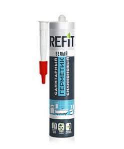 Герметик REFIT силиконовый санитарный белый 300мл