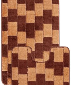 Комплект ковриков для в/к CONFETTI Semicolor BORNOVA из 2 шт 60х100/60х50см 9мм (шоколадный)