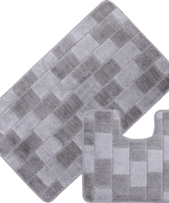 Комплект ковриков для в/к CONFETTI Semicolor BORNOVA из 2 шт 60х100/60х50см 9мм (серый)