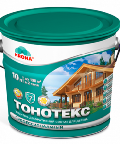 Состав защитно-декоративный Тонотекс "KRONA" орегон 10 л