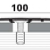 Порог А100 НЕ (серебро) 180 стыкоперекрывающий ,100 мм