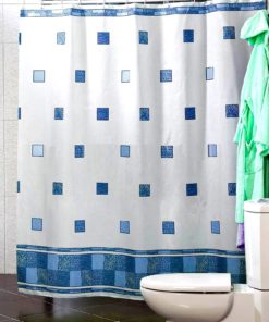 Шторы для ванн полиэстер MIRANDA POSTAKI (голубой)