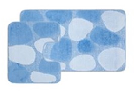 Комплект ковриков для в/к CONFETTI MAXIMUS Ridder из 2 шт 60х100/60х50см 9мм (голубой)