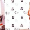 Шторы для ванн полиэстер MIRANDA BLACK CATS (белый)