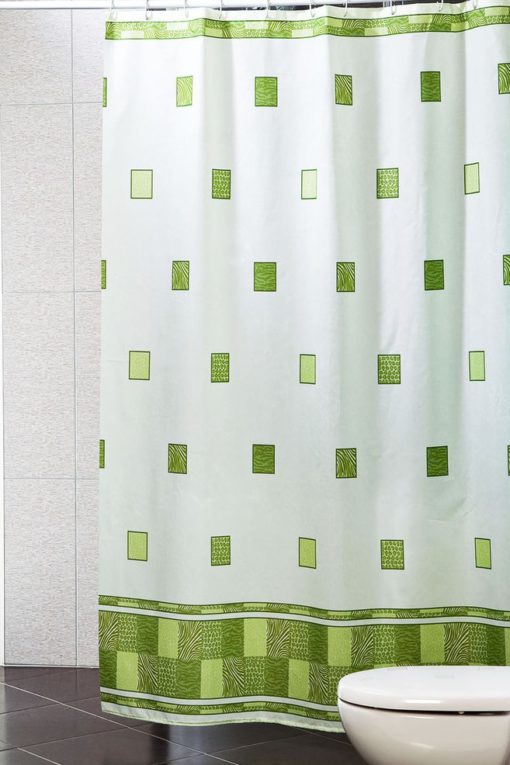 Шторы для ванн полиэстер MIRANDA POSTAKI (зеленый)