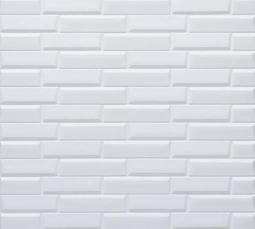 Панель самокл DecoSelf 3D (10шт/уп) Облицовочный кирпич белый жемчуг 70*77*0,5см BRO-Wh