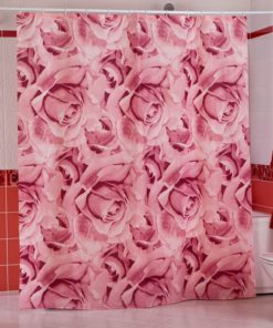 Шторы для ванн полиэстер MIRANDA ROSES (розовый)