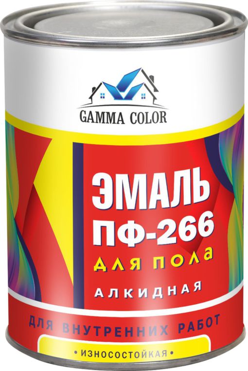 Эмаль д/пола желто-кор. ПФ 266 Gamma Color  2,6 кг 6шт/уп