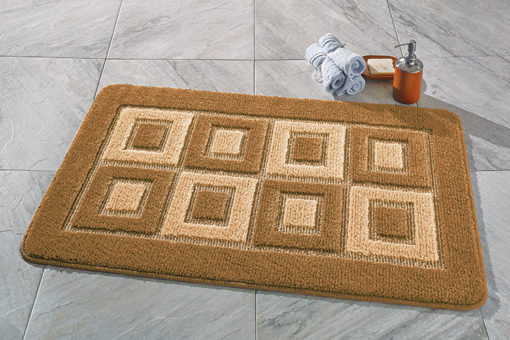 Комплект ковриков для в/к CONFETTI MAXIMUS Squares из 2 шт 60х100/60х50см 9мм (светло-коричневый)