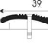 Порог С4 бук 180, разноуровневый, перепад 0-12мм, ширина 39мм