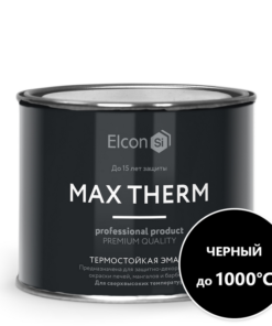 Эмаль термостойкая Elcon черная 0,4кг (1000 градусов) 24шт/уп