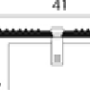 Порог Д13 НЕ (серебро) 270, для кромок ступеней, рифленый 41*22 мм