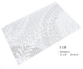 Салфетка Lace 30х45 белый/серебро SS-138 (уп.12шт)