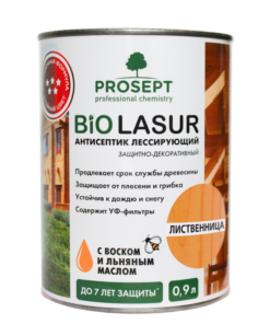 PROSEPT BIO LASUR - антисептик лессирующий защитно-декоративный; Лиственница 0,9л