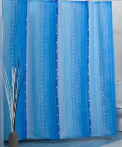 Шторы для ванн полиэстер MIRANDA RAIN (голубой)