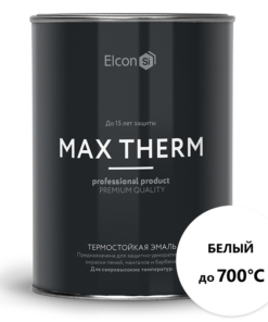 Термостойкая эмаль Elcon  белая 0,4кг (700 градусов) 24шт/уп