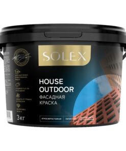 ВД краска SOLEX фасадная HOUSE OUTDOOR 3кг