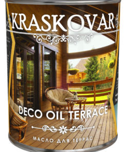 Масло для террас Kraskovar Deco Oil Terrace Бесцветный 0,75л 8 шт/уп