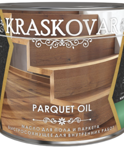 Масло для пола и паркета быстросохнущее Kraskovar Parquet oil бесцветный 2,2л 4 шт/уп