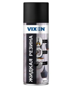 Жидкая резина черная аэрозоль Vixen  520мл 12шт/уп