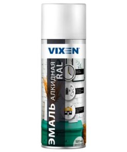 Эмаль универсальная белая матовая (RAL 9003) аэрозоль Vixen 520мл 12шт/уп