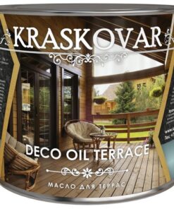Масло для террас Kraskovar Deco Oil Terrace Серый  2,2л 4шт/уп.