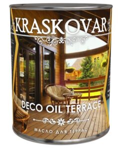 Масло для террас Kraskovar Deco Oil Terrace Айсберг 0,75л 8шт/уп.