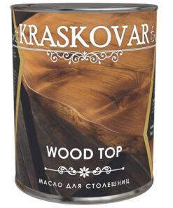 Масло Kraskovar Wood Top для столешниц бесцветное 0,75л 8 шт/уп